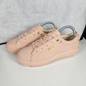 Lugz Amor Womens 8 Pink Low Top Platform Sneakers Gold Hardware WAMORD-6510